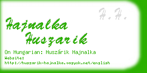 hajnalka huszarik business card